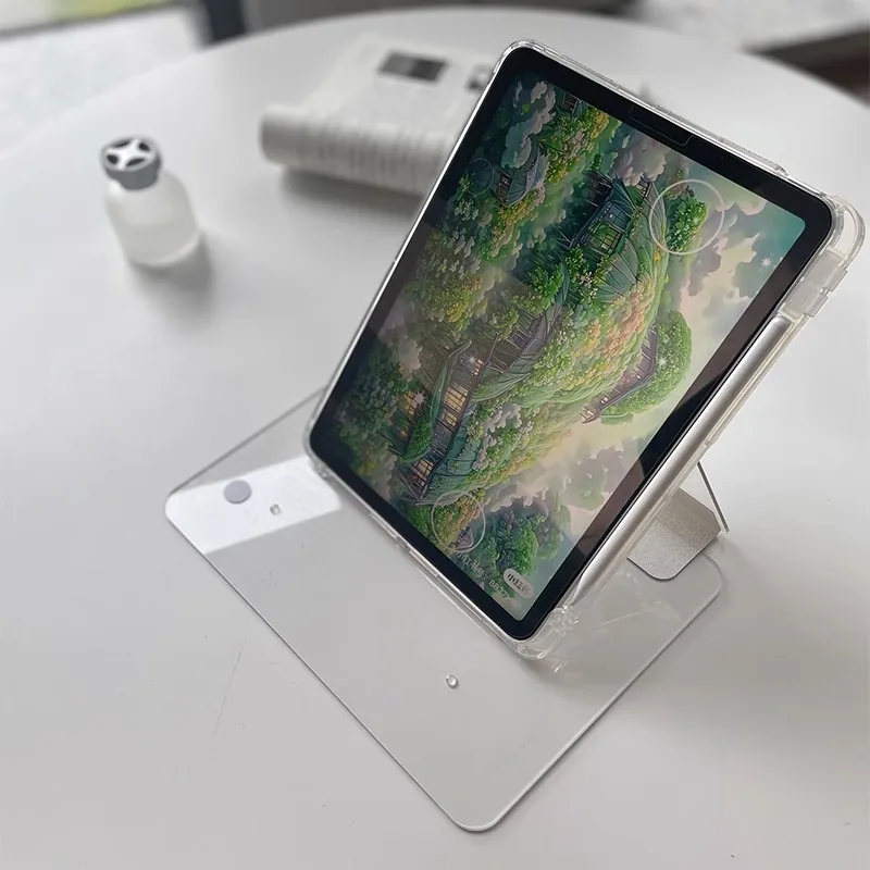 Doppelseitige klare Tablet-Hülle für iPad Pro 11 Ständer mit Stift halter Smart Sleep Wake Cover für iPad 10. 10,2/9. 9,7 Air 5 4