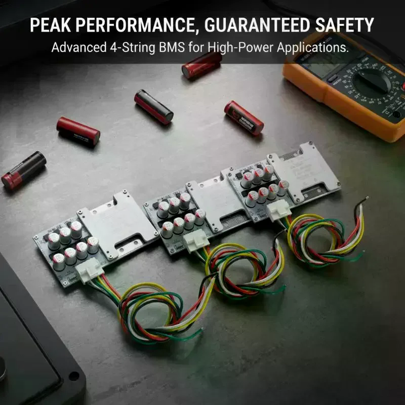 1 pièce Plaque de protection de batterie au lithium LiFePO4 12V 100A 4S avec BMS à équilibrage actif et égaliseur 8A pour démarrage moto et voiture