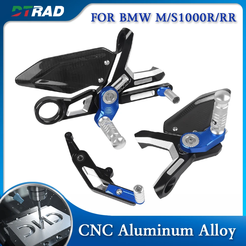 

Carbon Fiber Footrest Foot Pegs For BMW S1000RR M1000RR 2019-2024 Adjustable Heel Wing Adjuster Rearset Motorcycle Accessories
