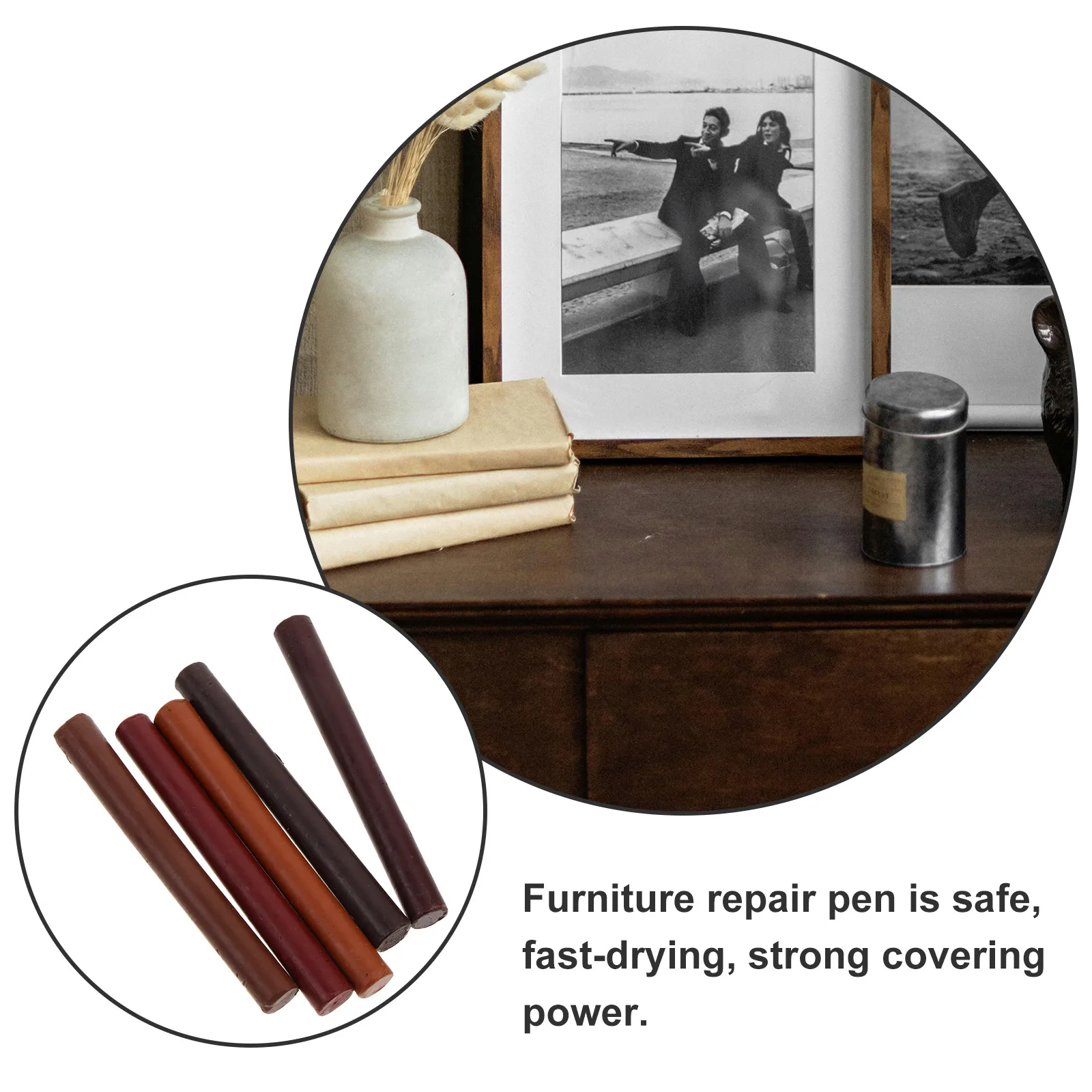 

5pcs Furniture Repair Crayons Hardwood Floor Scratch Markers L019 L018 L013 L034 L040 Wood Door Fix Paint Pens Strong Coverage