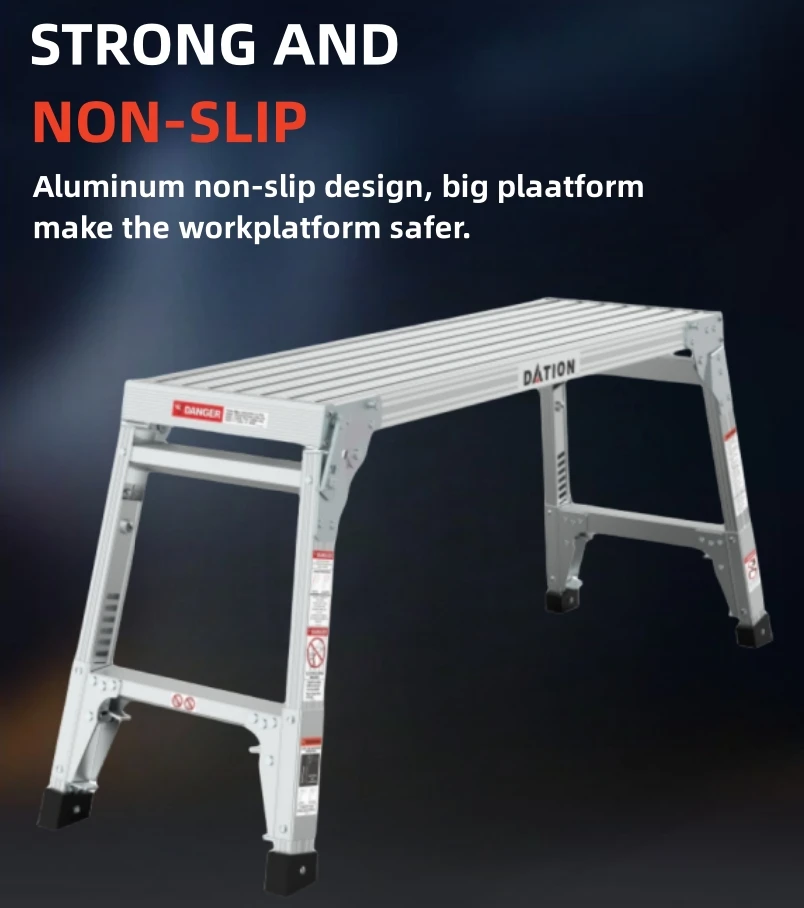 Escada de plataforma estreita Escada de alumínio resistente e fácil de transportar