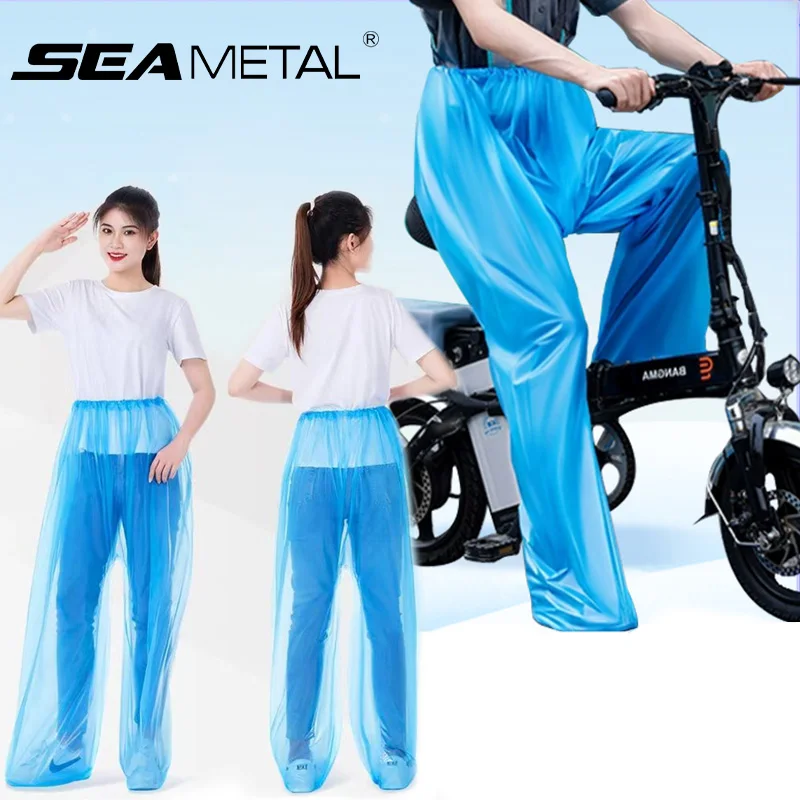 

SEAMETAL Motorcycle Raincoat Disposable Rain-pants Adult Emergency Waterproof Pants Shoe Cover Shoes Pants Protector Accessory