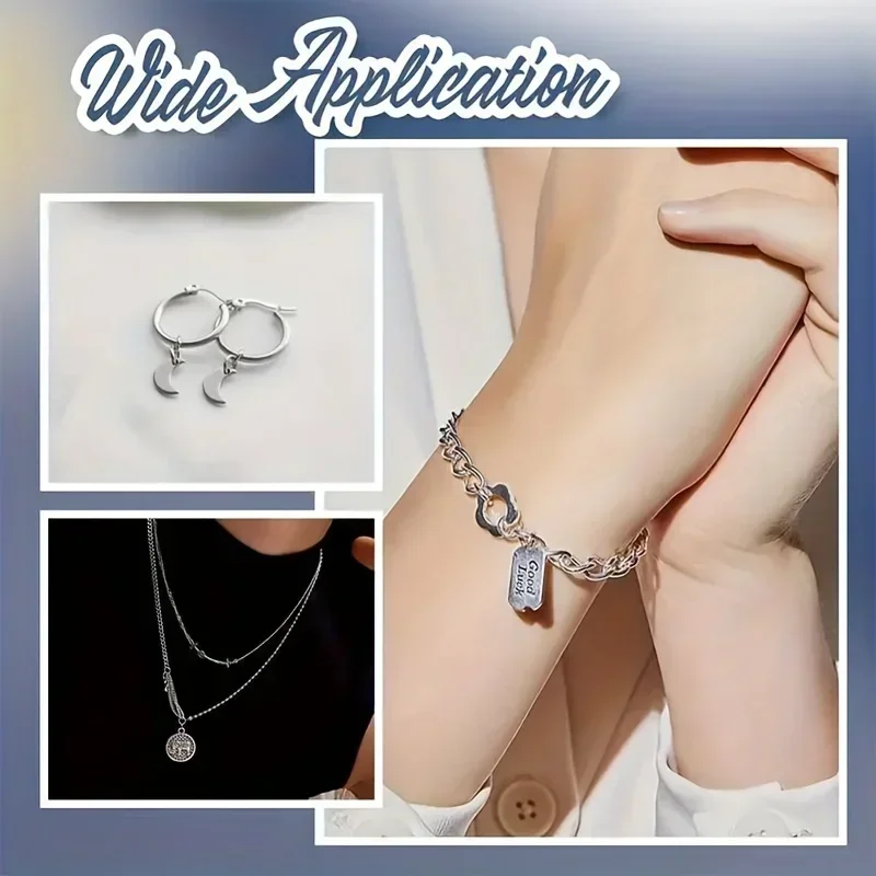 500 Stück Gemischtes Set Offener Biegeringe 5mm 6mm 8mm 10mm Verschiedene Größen Flache Verbindungsringe DIY Armband Halskette Ohrring Schmuckherstellung – Detail 5