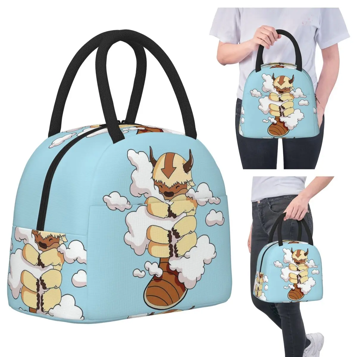 

Appa With Clouds, Avatar The Last Airbender Lunch Bags Insulated Bento Box Waterproof Lunch Tote Picnic Bags Thermal Bag