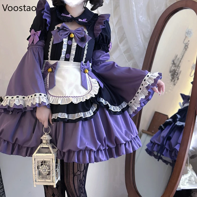 Vintage Gothic Lolita Op Dress Women Victorian Y2k Punk Oath Maid Princess Party Dresses Girls Harajuku Sweet Cute Evening Dress