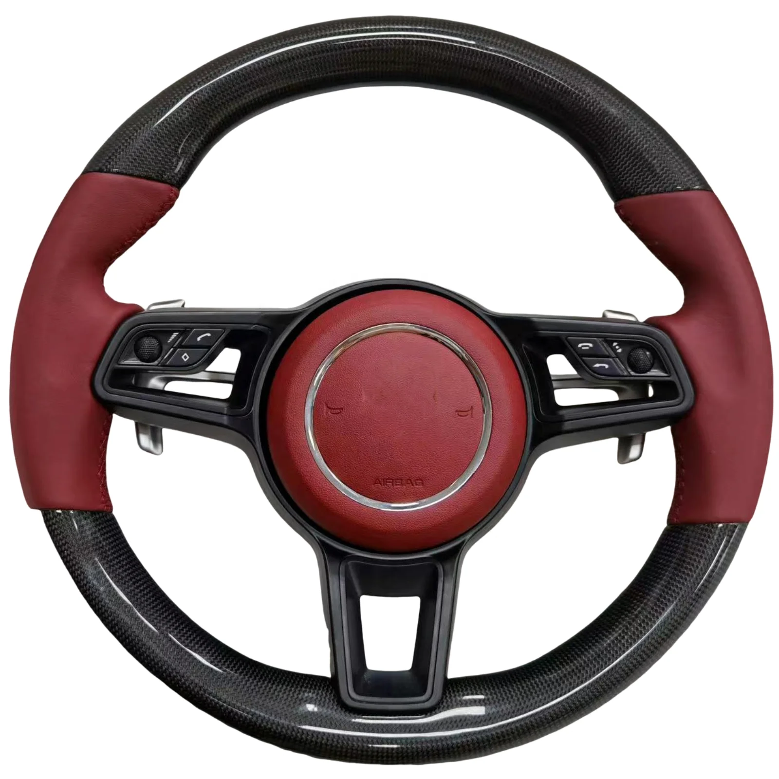 

Factory for 911 Macan Cayman Cayenne Panamera 718 982 970 971 ized Steering Wheel With All Leather Carbon Fiber