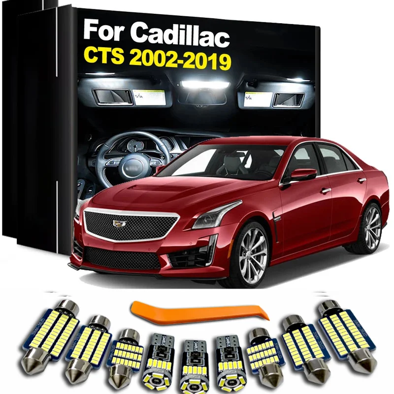 Full LED Interior Dome Map Light Kit For Cadillac CTS Sedan Wagon Coupe 2002- 2015 2016 2017 2018 2019 Door Courtesy Bulb