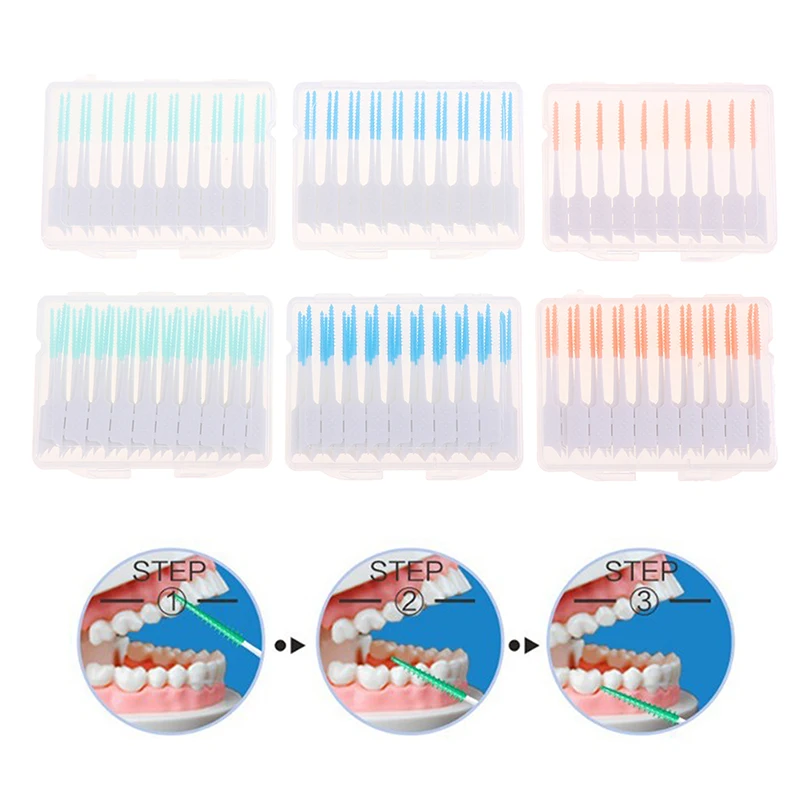 HOT❗20/40Pcs Between Teeth Oral Care Toothpick Interdental Brush Cleaning Dental Tool Floss Orthodontic Oral Dental Hygiene Tool