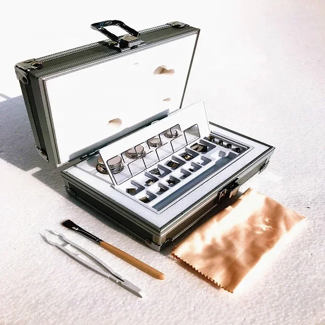 مجموعة أوزان المعايرة E2 1 ملجم - 100 جرام أوزان اختبار الفولاذ المقاوم للصدأ القياسية لموازين المختبرات