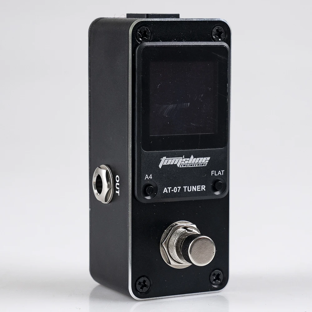 AROMA AT-07 Mini Foot Guitar Tuner HD Display Effect Pedal Guitarra Chromatic Tuning Tuner Metal Shell Guitar Parts Accessories