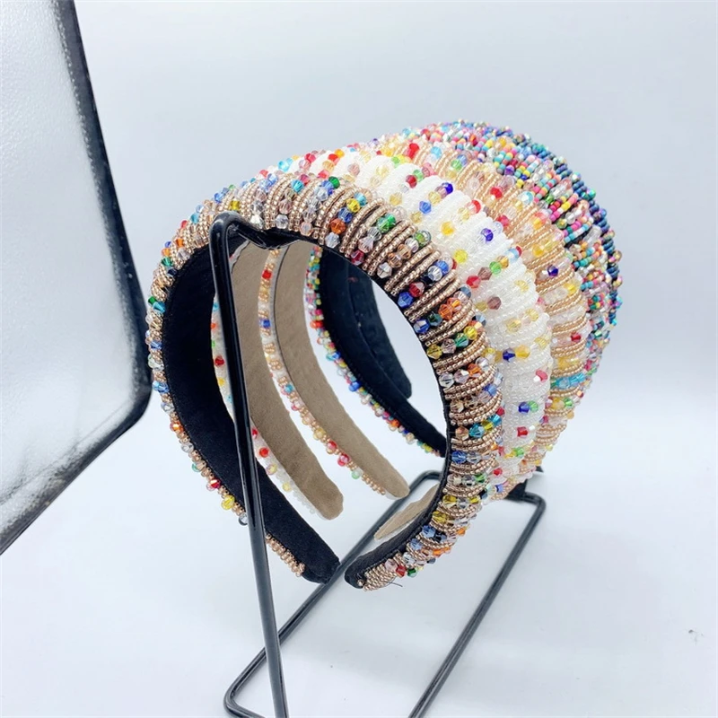 Brand New Shiny Full Rhinestone Headband Fashion Female Headband Elastic Padded Hairband Shiny Hairband Women Headwear