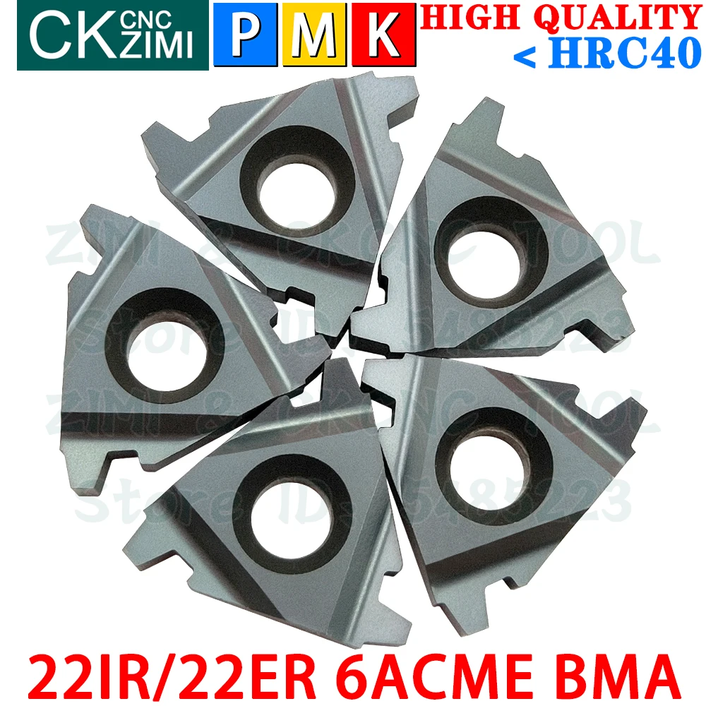 

22ER 6ACME BMA 22IR 6ACME BMA Carbide Inserts Internal External Thread Threaded Turning Inserts Tool CNC Trapezoidal Thread Tool
