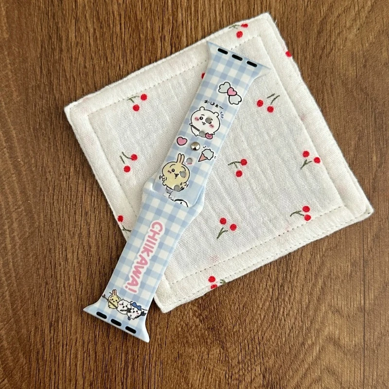 Chiikawa Hachiware Usagi Kawaii Anime Cartoon for Apple WatchS10 Watch Strap Fashion Cute Advanced Creativity Simple Personality