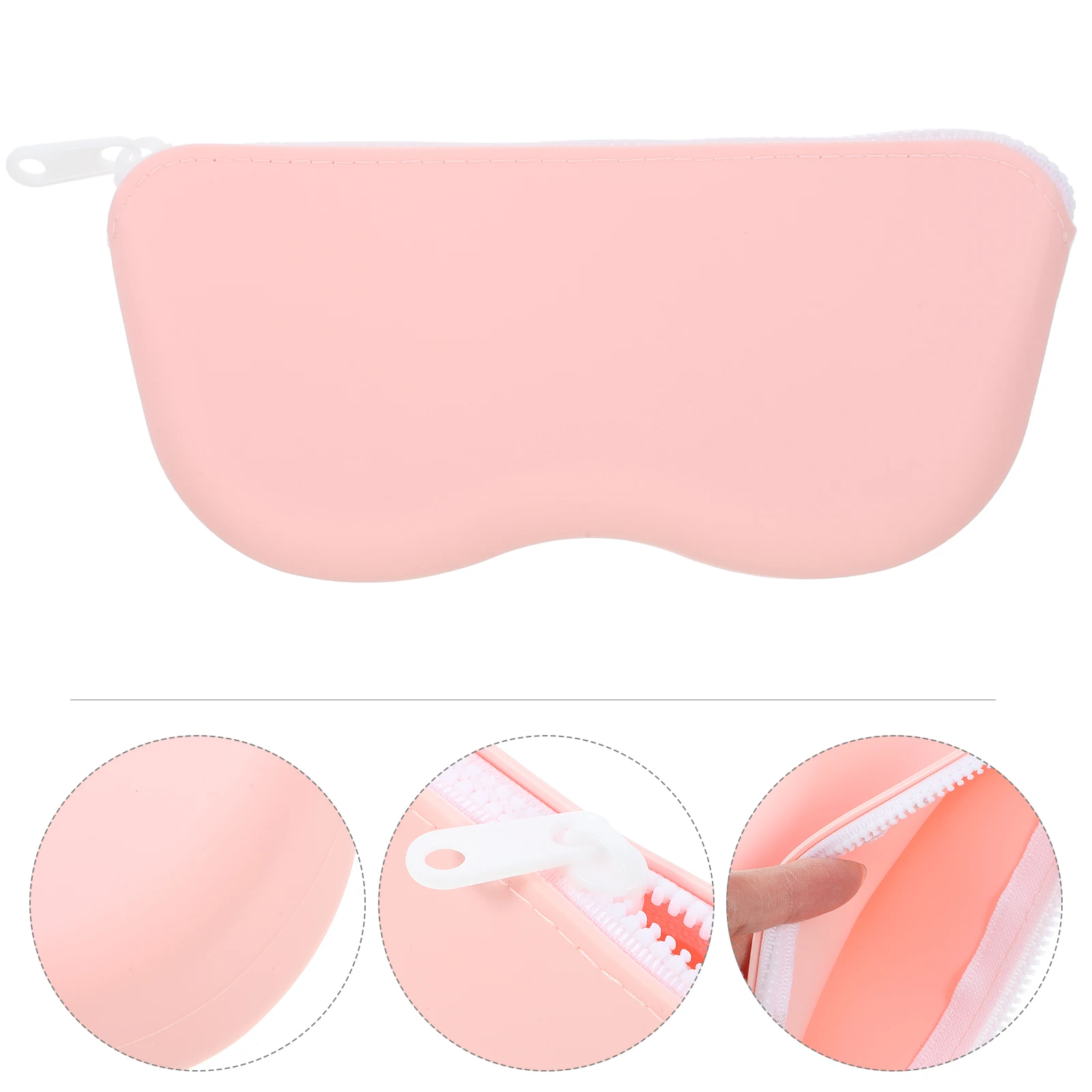 

Silicone Eyeglasses Case Pink Sunglasses Bag Waterproof Travel Glasses Holder Women Case Eyewear Storage Solution for Women
