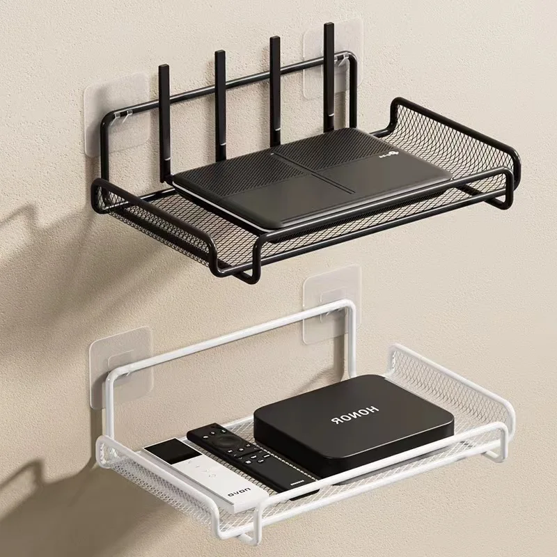 

Multifunctional WIFI Router Shelf Stand Wall-mounted Storage Box Portable Minimalist Office Organizer Home Sundries Storage Rack