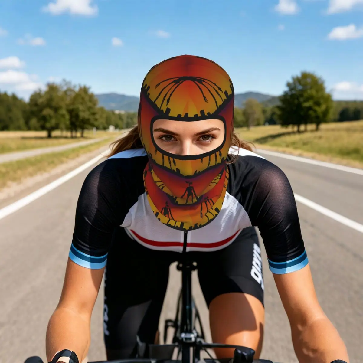 Horror Creepypasta Siren Head Breathable Thin Balaclava Full Face Mask Sun Protection Neck Gaiter For Motorcycle Cycling Outdoor
