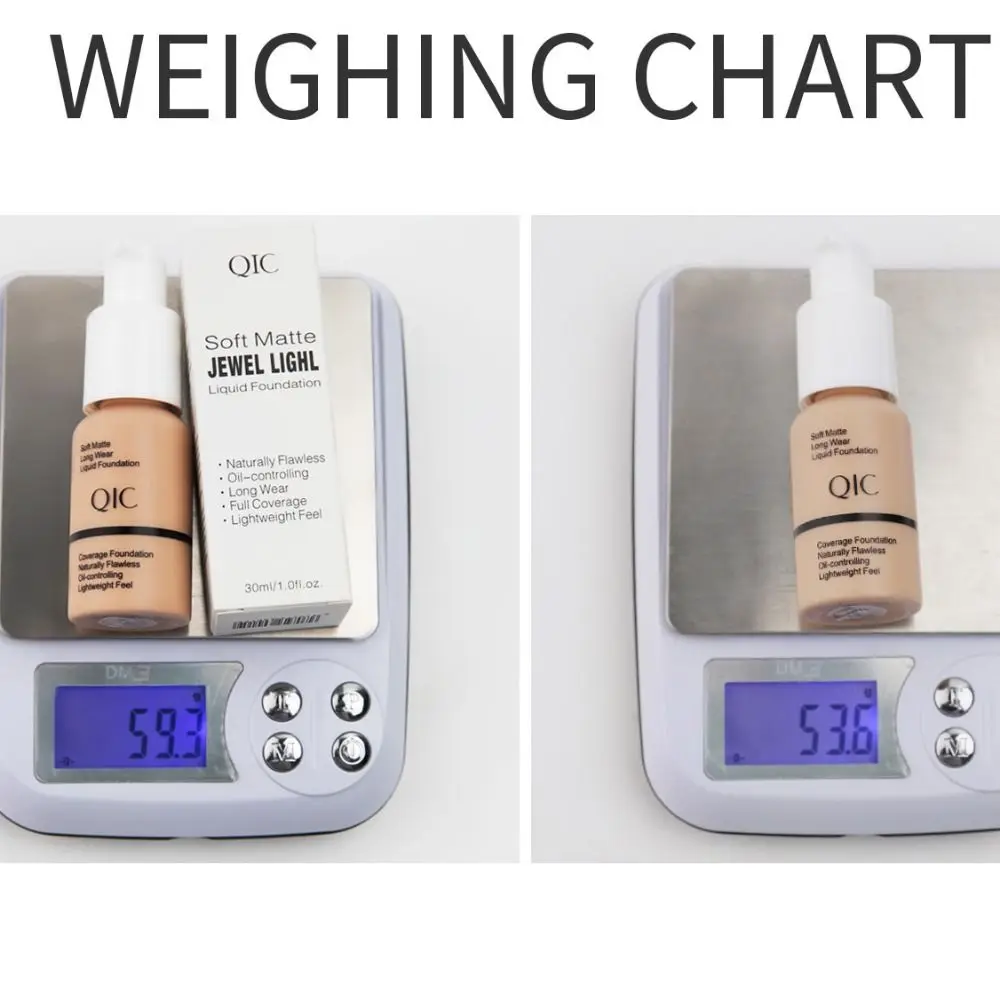 Mode Onzichtbare Poriën Vloeibare Foundation Niet-pluizend 8 uur Blijvende Gezichtsbasiscrème Transpiratie Waterdichte Foundation Dagelijks gebruik