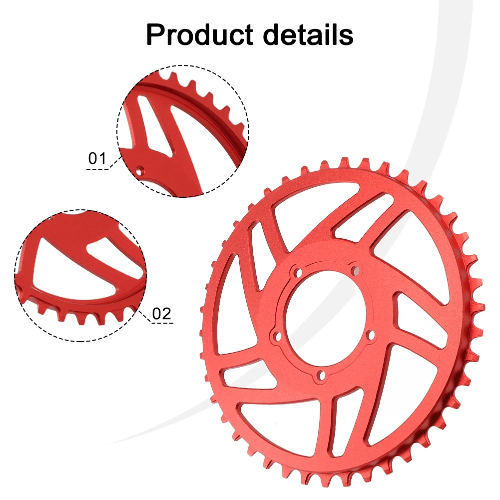 AliExpress UK GIYO 1PCS Washer E-bike Electric Bicycles 42T Chain Ring Offset Correction For BAFANG Crankset BBS01/BBS02 Washer ChainRing