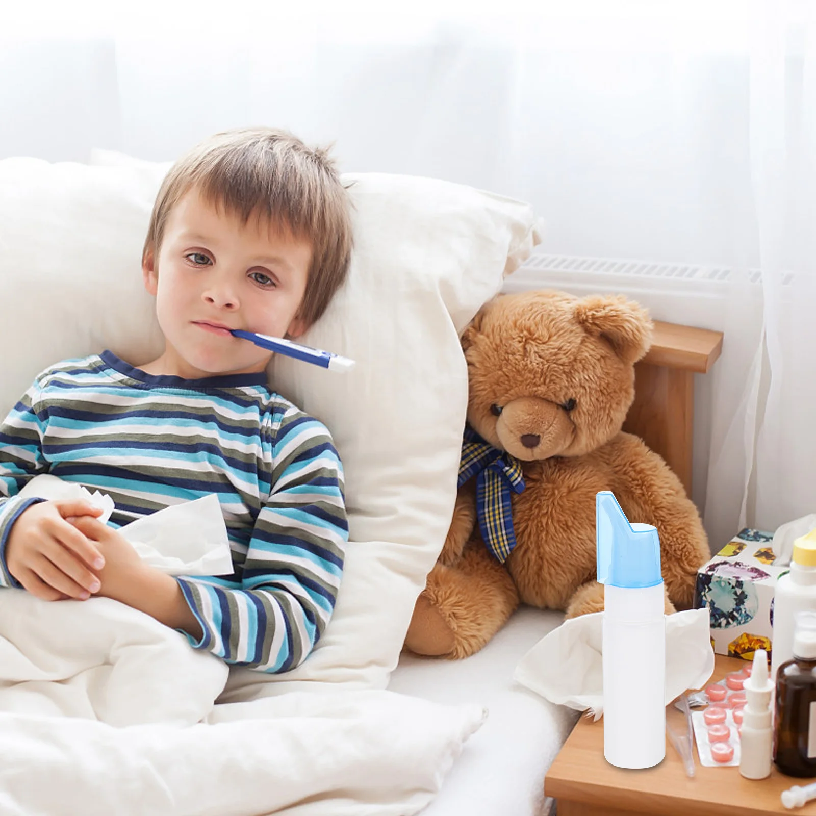 

5Pcs Plastic Nasal Spray Bottles Portable Refillable Mini Spray Bottles Fine Mist for Travel Perfume Water