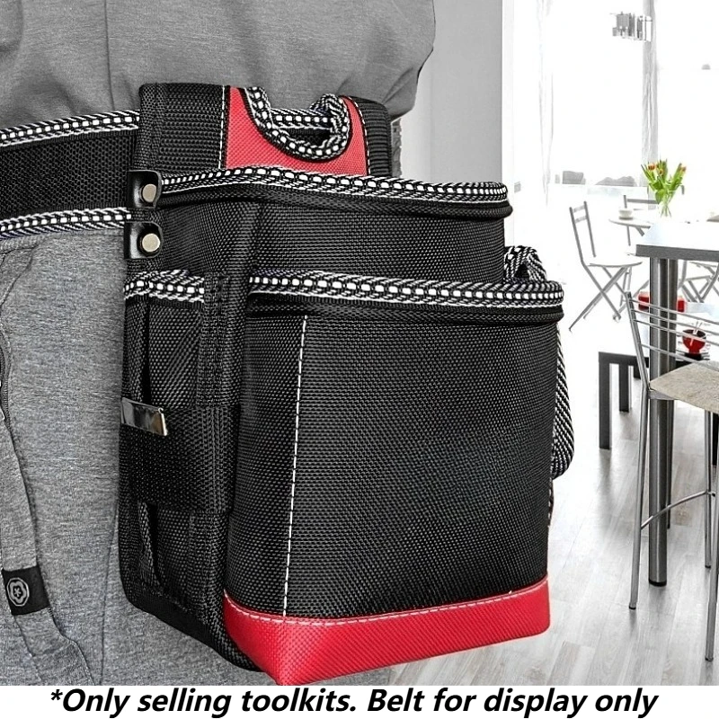 Waterproof Tool Waist Bag Electrician Carpentry Toolkit Thicken Wear Resistant Tools Storage Bags Versatile Portable Toolkits