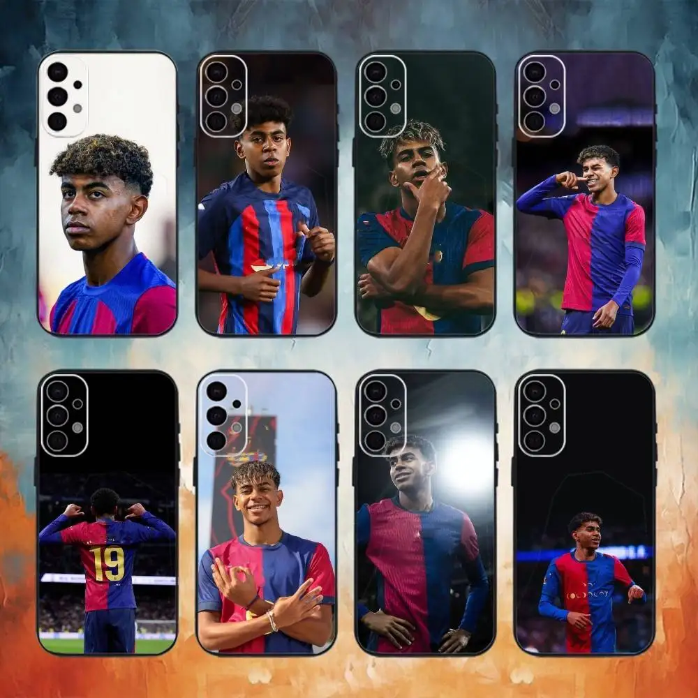 

Football 19 L-Lamines Phone Case For Samsung S25,S24,S21,S22,S23,S30,Ultra,S20,Plus,Fe,Lite,Note,10,9,5G Black Cover