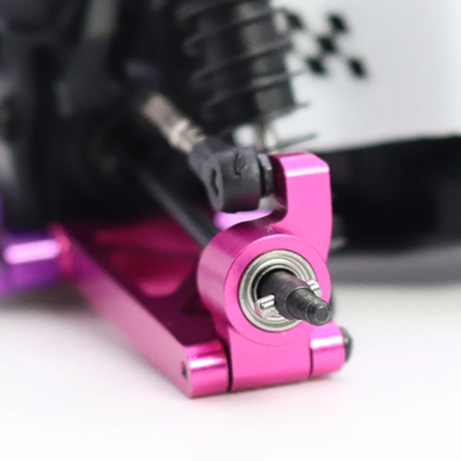 Metall-Aufhängungsarme Achsschenkel C-Naben CVD-Welle für 1/24 Losi Micro B Rc Auto 2WD Wltoys 244016 Chassis-Platten-Upgrades – Detail 5
