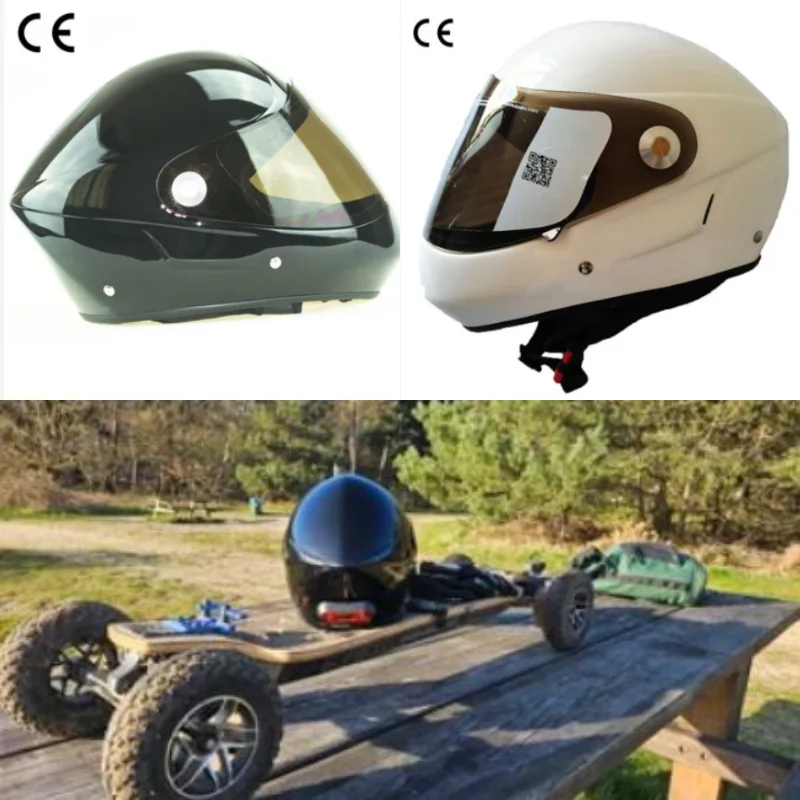 Electric skateboard Helmet with Mirror Visor, Downhill Helmet, Longboard Helmet, EN 966, GD-F