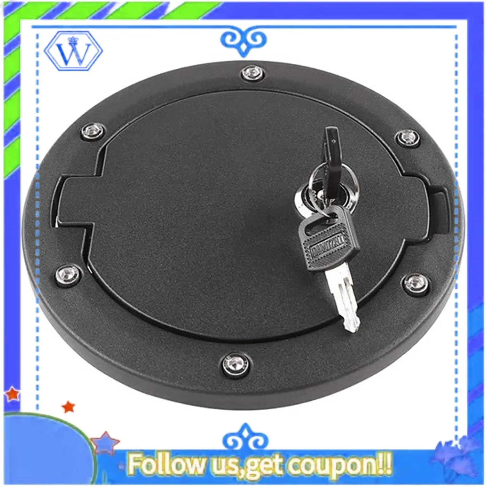 M46K-غطاء خزان الوقود غطاء قفل + مع 2 مفتاح قفل Szzt04145 لسيارة جيب رانجلر 07-18 2/4 أبواب قطع غيار السيارات #2