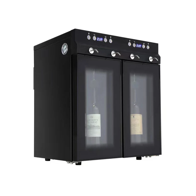 4 Bottles Red Wine Cooler Wine Refrigerator Commercial Stainless Steel Wine Dispenser
