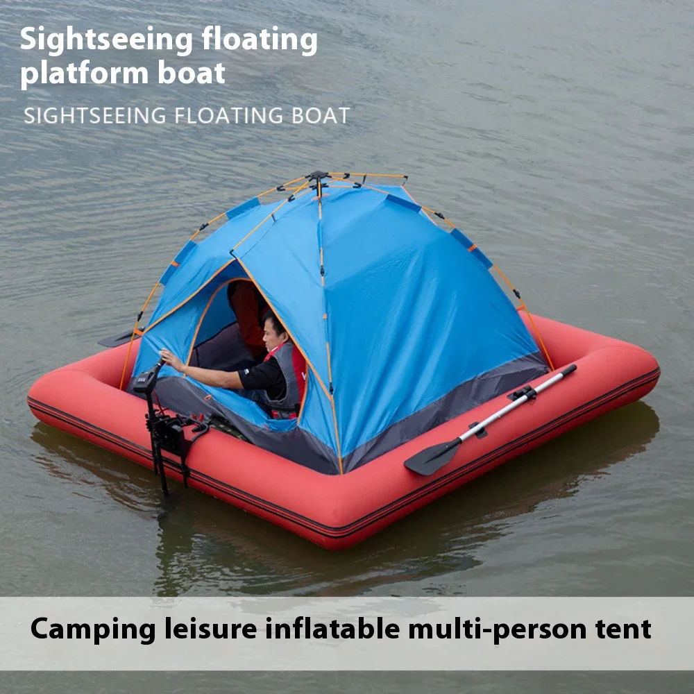 

Sightseeing Inflatable Floating Lounge Boat Pvc Inflatable Boat Paddle Surfing Portable Fishing Boat for Outdoor Activities