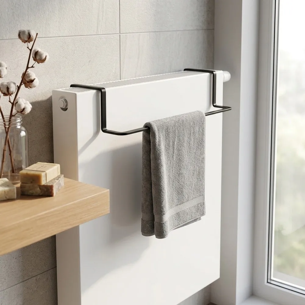 Heating Towel Rail Rack for Radiators sturdy metal frame supports drying towels and clothes attaches with no tools needed