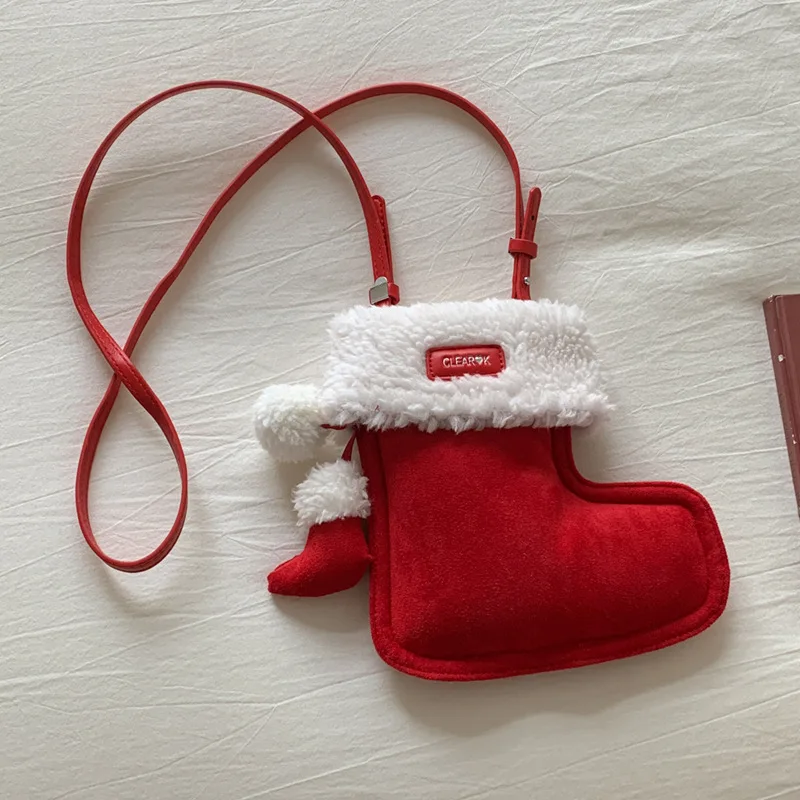 

Personalized Plush Suede Bag Fashion Niche Phone Shoe-shaped Single Shoulder Crossbody Bag