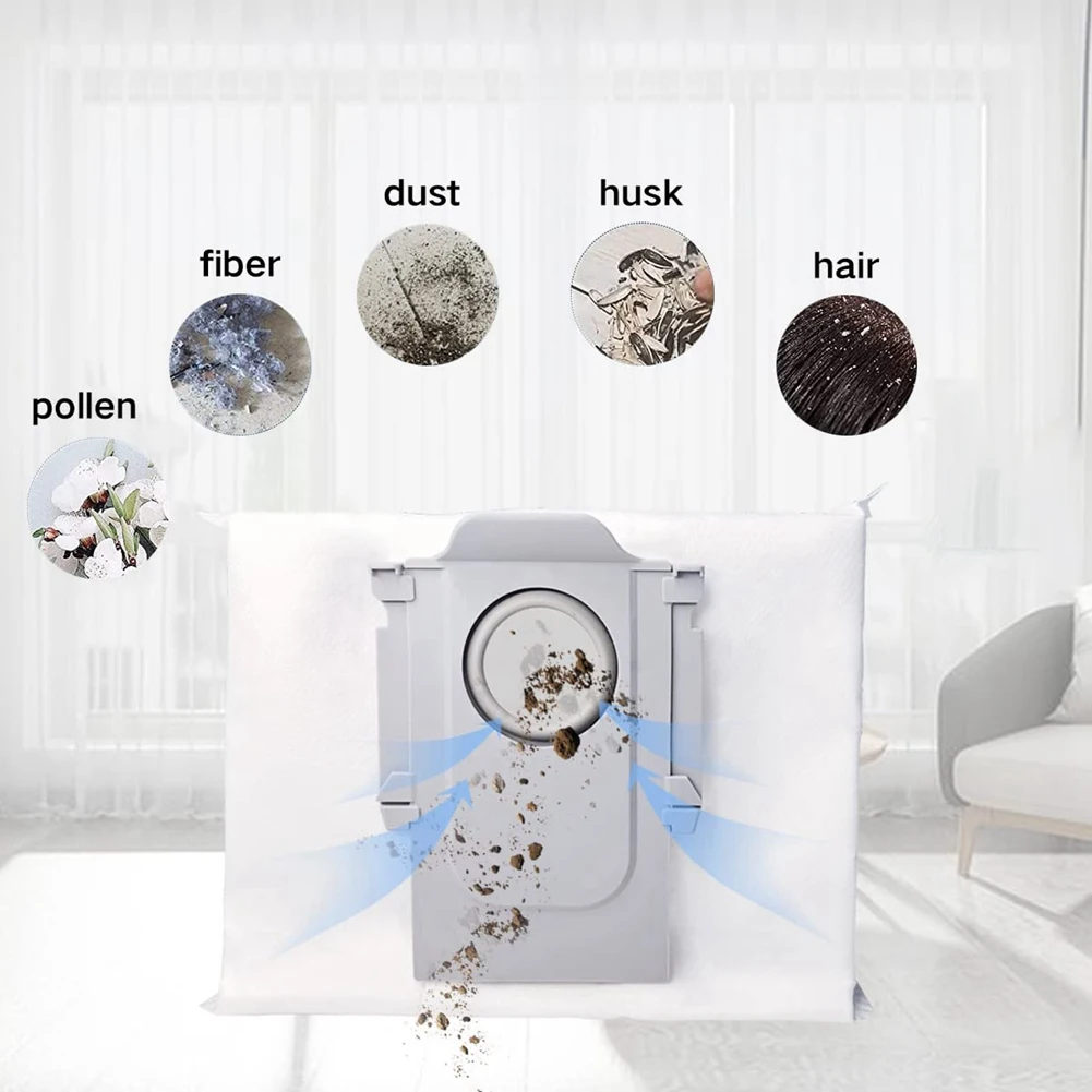 30 ชิ้นถุงเก็บฝุ่นอุปกรณ์เสริมสําหรับ Roborock T8, G10S, Q7 MAX, Q7 Max +, s7 MAXV Ultra เครื่องดูดฝุ่นหุ่นยนต์