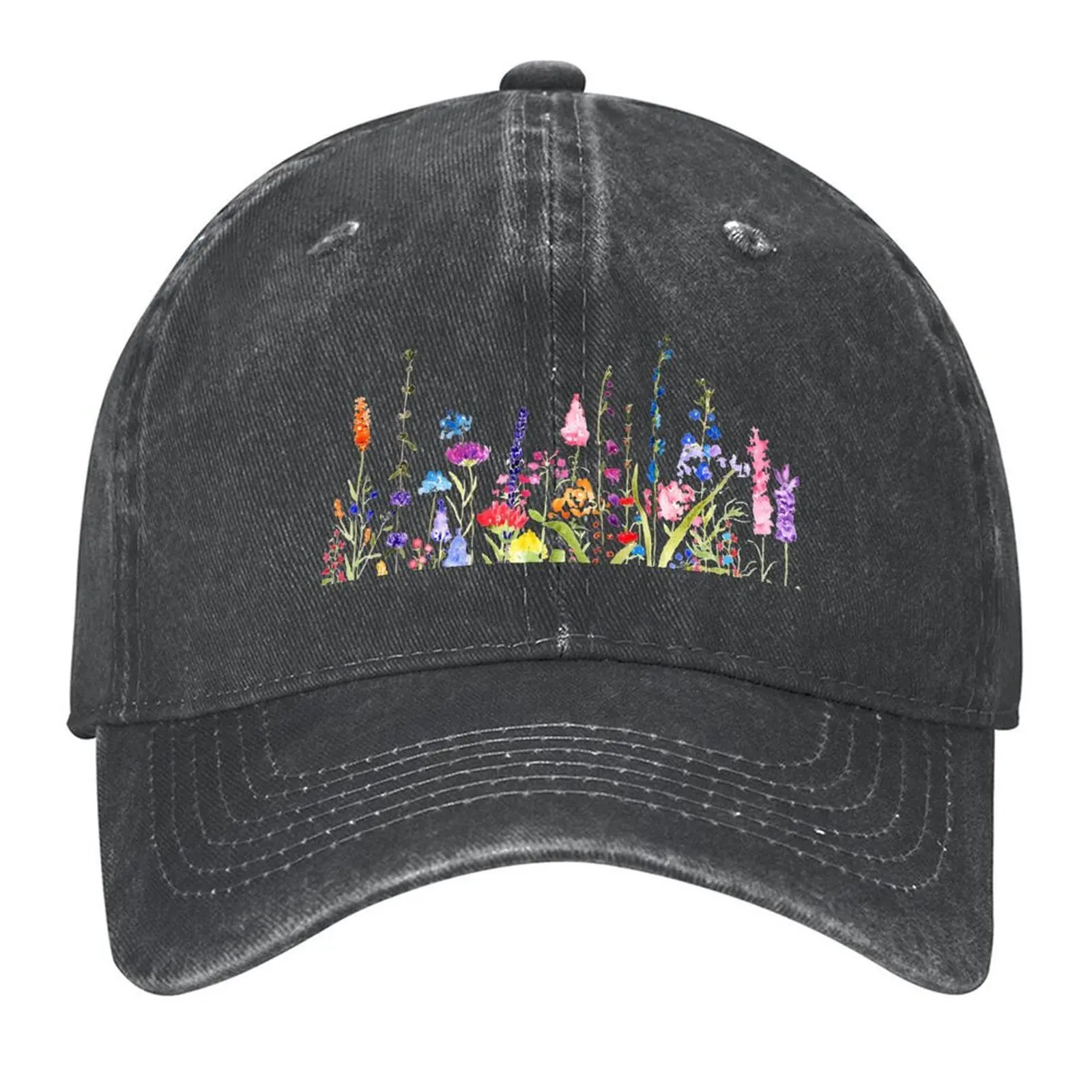 الملونة البرية زهرة الميدان قبعة بيسبول عيد ميلاد قبعة الشمس قبعة الجولف رجل قبعة قبعة بيسبول قبعات رجالي المرأة #1