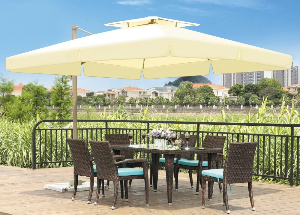 ATV&UTV3x3 Multiposition Restaurant and Cafe Side Post Outdoor Roman Umbrella Large Metal Parasol Stand