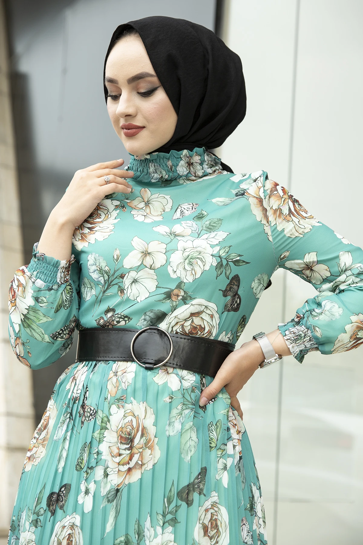 Women Dress Flower Print dresses for women kaftan abaya women long Muslim dress Muslim women hijab abayas