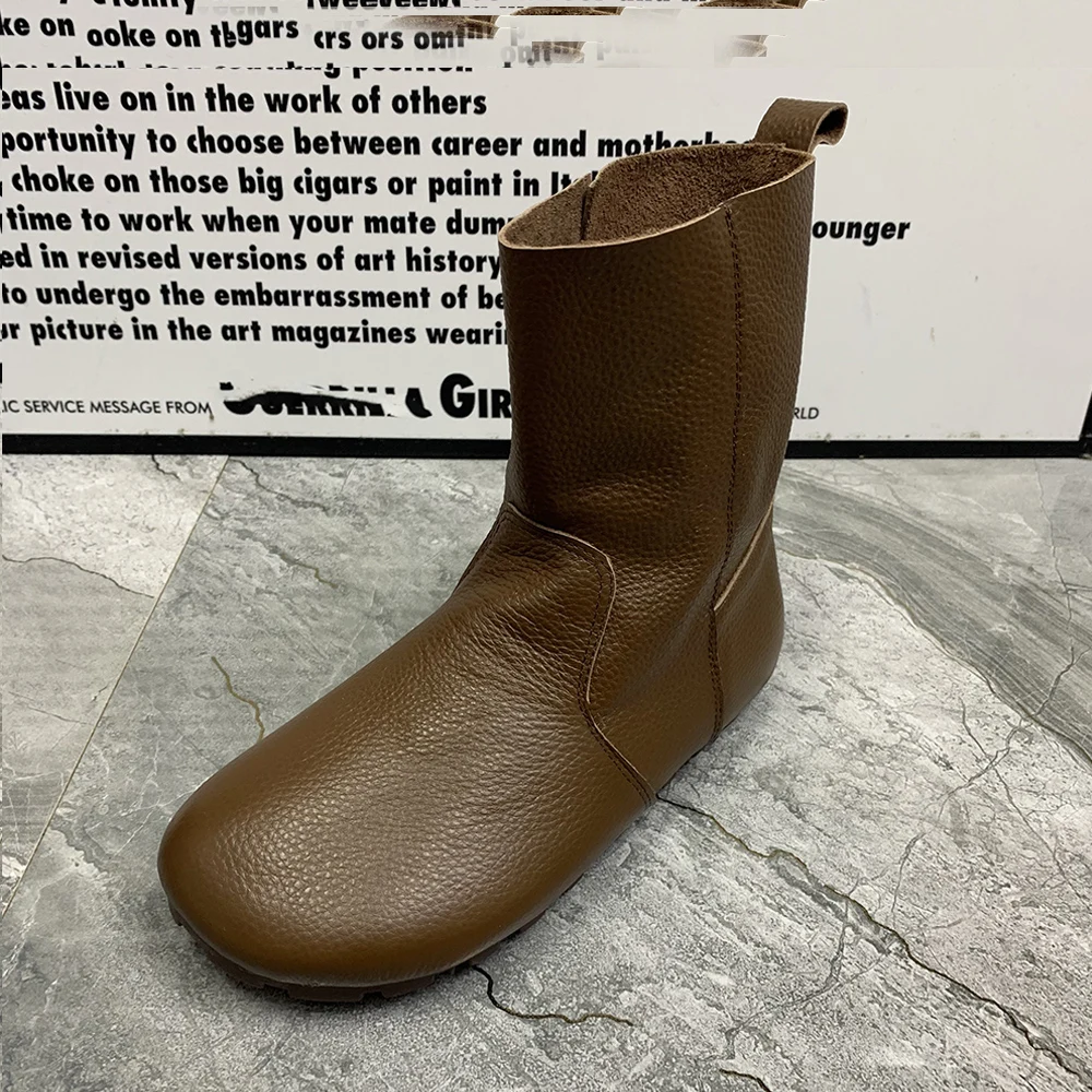Stivali da donna invernali Plus Size stivali da neve piatti Casual scarpe da donna in pelle antiscivolo stivali impermeabili caldi da donna