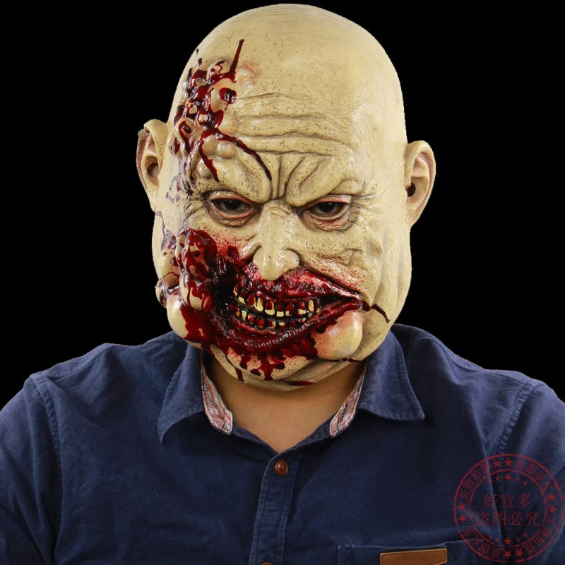 Mask Resin Material Full Face Props Men and Women Same Halloween Scary Head Cover Suitable Chamber of Secrets House Decorations