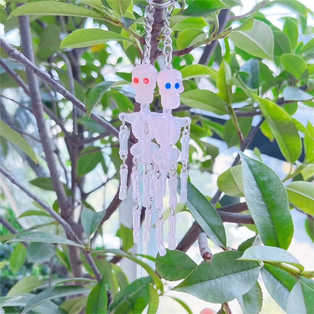 Luxury Couples Gift Jewelry Multi-joint Fashion Punk Skull Skull Keychain Car Keychains Skeleton Keyring Luminous Keyring
