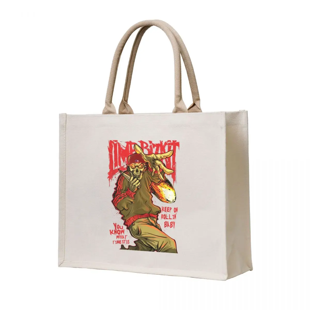 

Limp Bizkit Tote Bag great bag Cloth bags female bag Custom