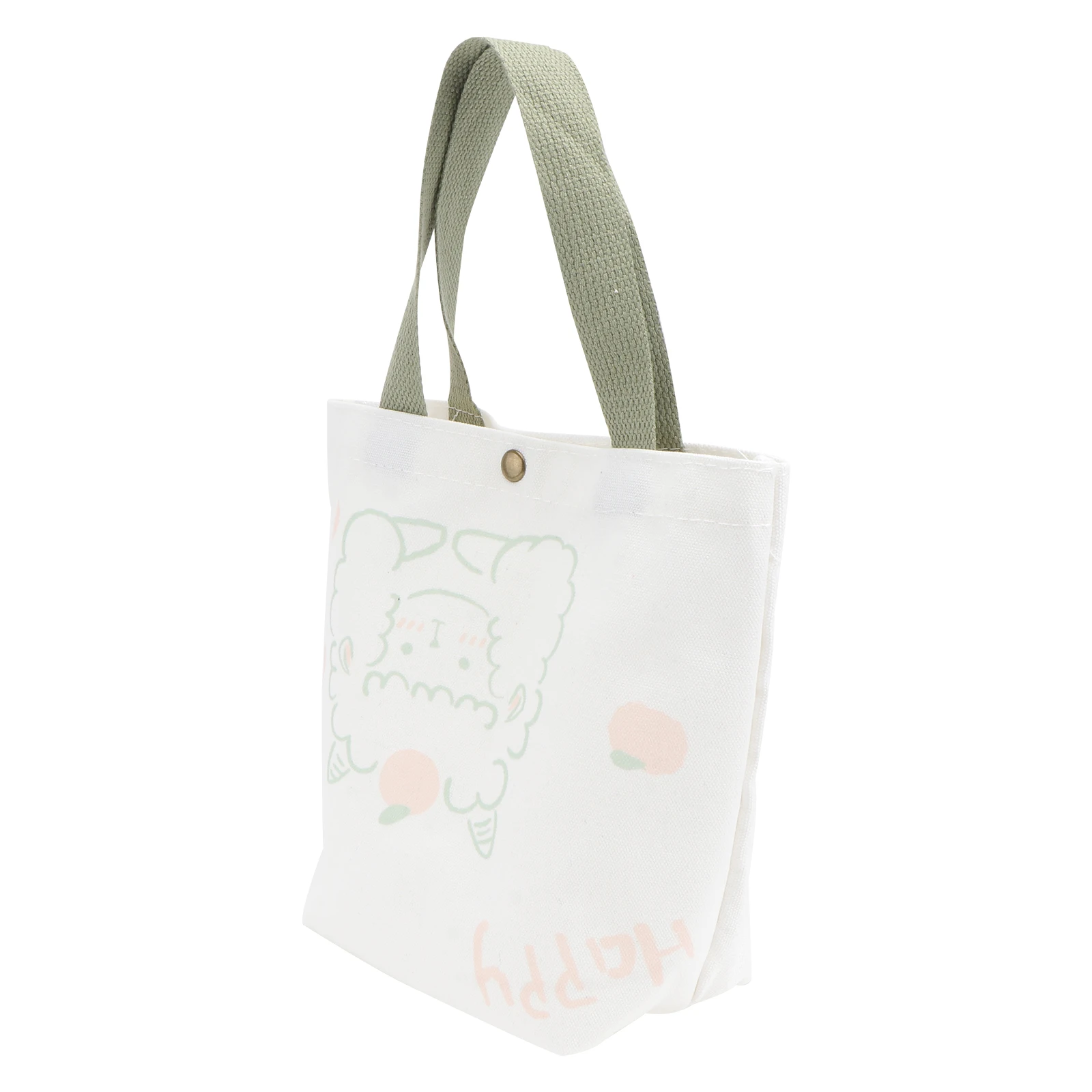 

1pc Canvas Tote Large Capacity Durable School Shopping Bag for Women Portable Storage Pouch Shoulder Bag Students Makeup Brush