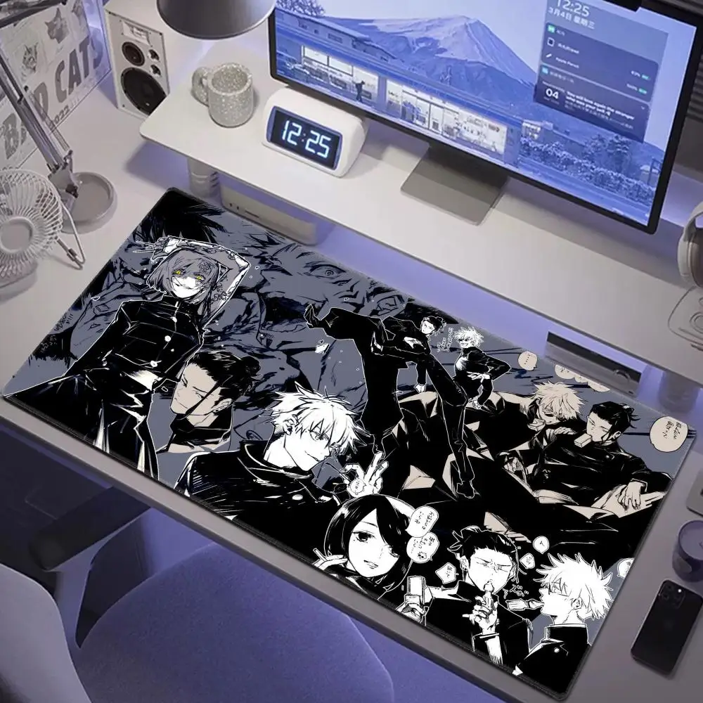 

Anime Jujutsu Kaisen Mouse Pad XXL Gaming Accessories Office Gamer Keyboard Desk Mat Non-Slip Laptop Satoru Gojo Mousepad