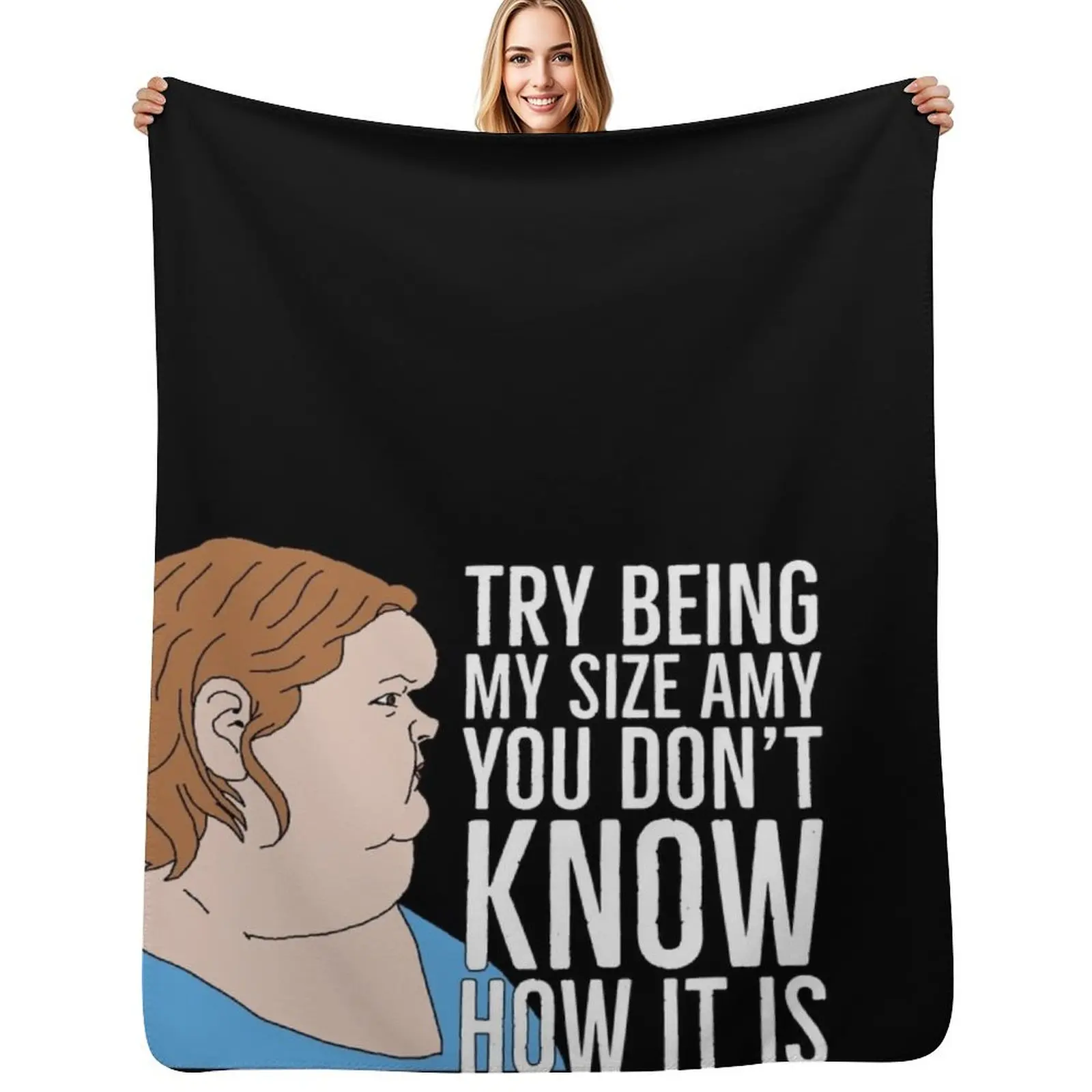 

Tammy Amy slaton sisters try being my size Amy you don't know it is Throw Blanket Soft Big Quilt Hair Blankets