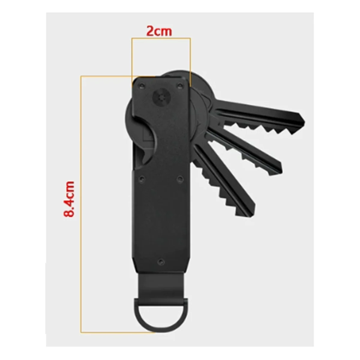 

AAA87 Anti-Theft Block Aluminium Men Key Organizer Metal Key Chain Women Minimalist Key Case Holder