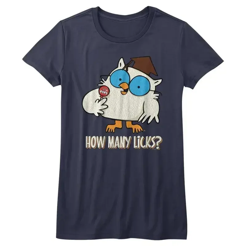 Tootsie Roll Candy Pops Owl How Many Licks Women's Fitted T Shirt