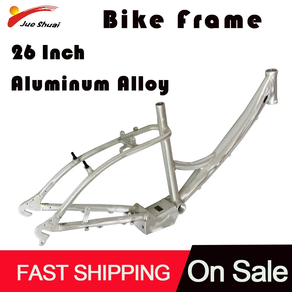 

Electric Bike Frame for 26Inch Wheel Bicycle Frameset V Brake Kids Bike Parts Rear 135mm Opening Size Max Load 250KG Firm Frame