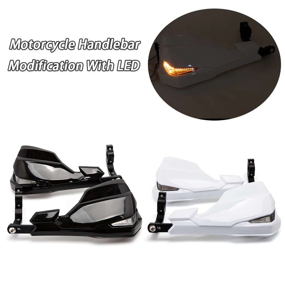 

Motorcycle Accessories Motorcycle Handlebar Modification with LED Flow Lights Flow Hand Guards and Anti-Fall Protective Cover