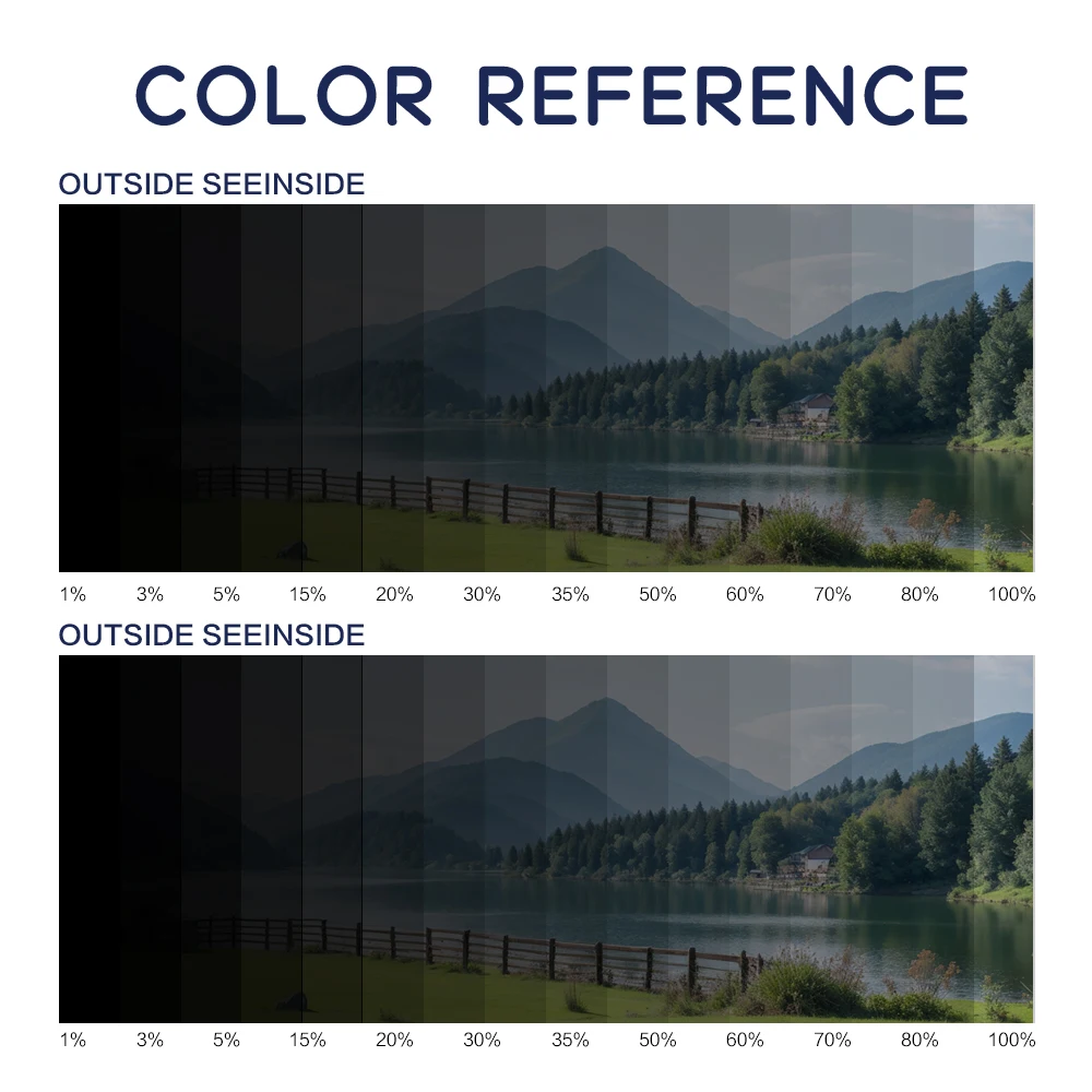 ฟิล์มกรองแสงรถยนต์นาโนเซรามิกคุณภาพสูง ป้องกันความร้อน ป้องกันรังสียูวี 99%  มีความโปร่งแสง 70% 50% 35% 20% 5% 3%