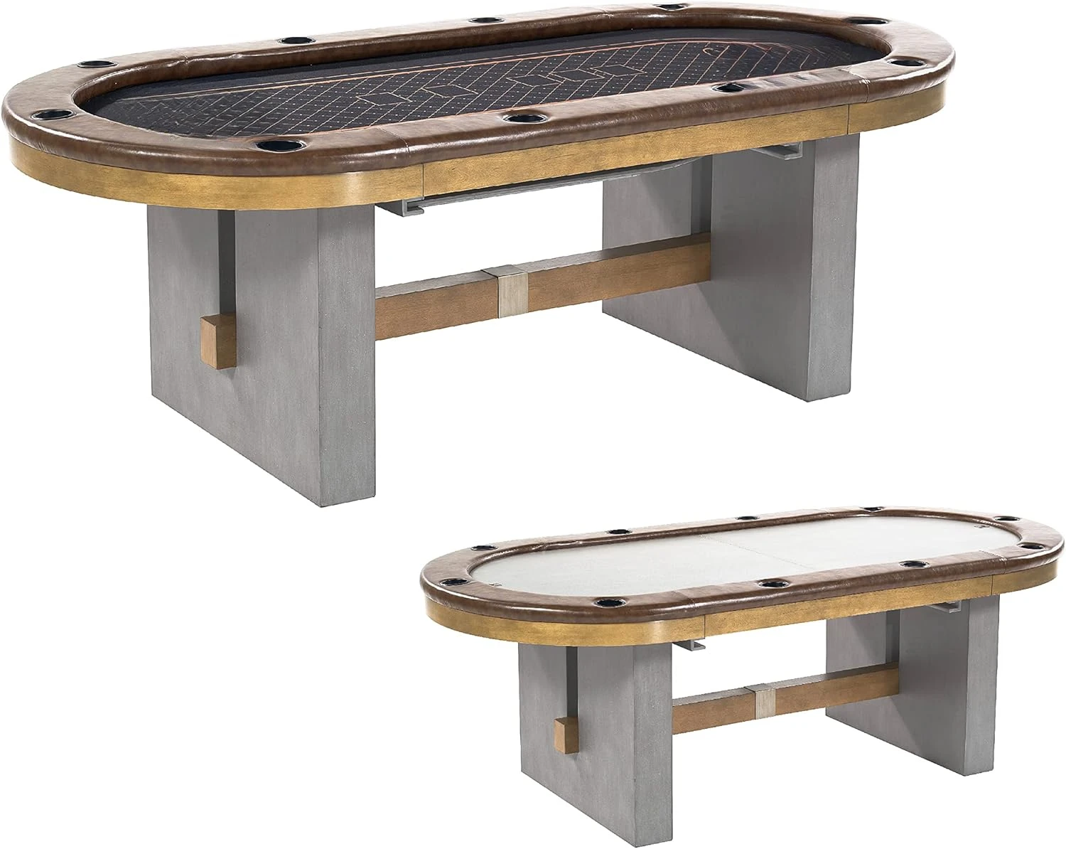 Mesa de póquer urbana 2 en 1 de 87" con tablero de mesa de comedor y Texas Holdem Playfield