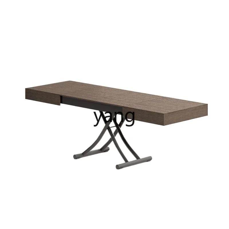 

Lh retro style lifting coffee table dining table two-in-one retractable small apartment does not take up space